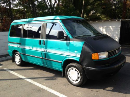 Volkswagen eurovan mv weekender poptop camper rare teal upgraded!