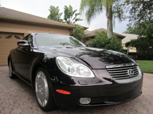 2002 lexus sc430 convertible leather navigation htd seats 1 fl owner immaculate!