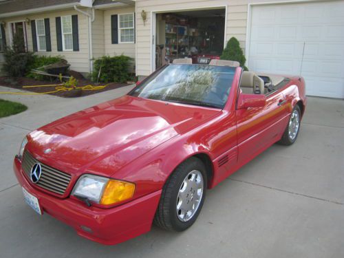 1994 mercedes benz 500sl red convertible