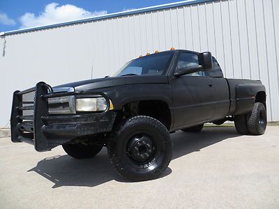 97 ram 3500 slt (12-valve) 5.9l cummins 5spd manual smoke-stack 4x4 new-tires tx