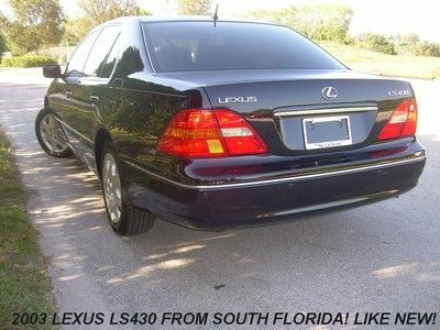 2003 lexus ls430 premium from florida! black on black, like new.