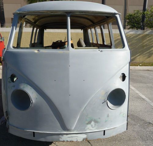 1964 vw bus 13 window walk through deluxe with title many rust free parts no res