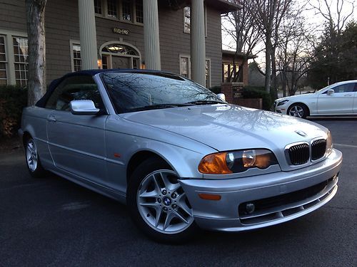 Super low miles bmw convertible with navy top &amp; shiftable auto transmission