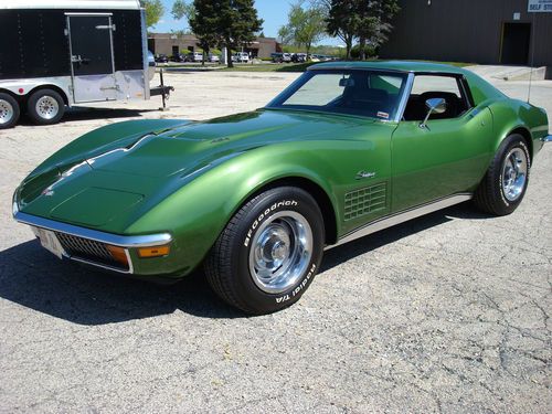1972 corvette coupe 454 4 speed elkhart green numbers matching clean car low res