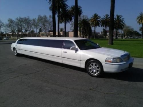 2008 white 180-inch lincoln towncar limousine for sale #1881