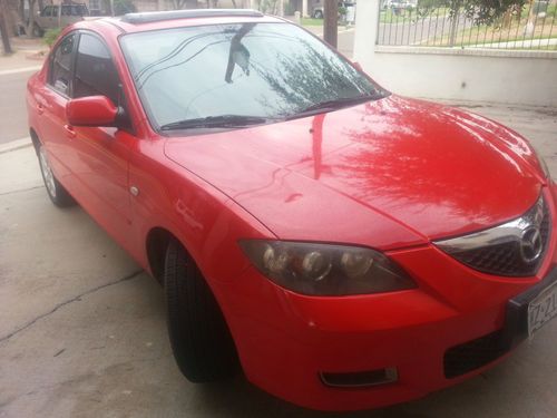 2007 mazda 3 nice car (red with sporty black interior &amp; sunroof)