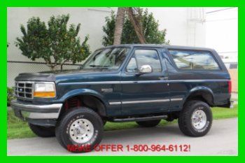 1994 ford bronco xlt 4x4 4wd 2 door rancho lift no reserve cd cold ac mustsee fl