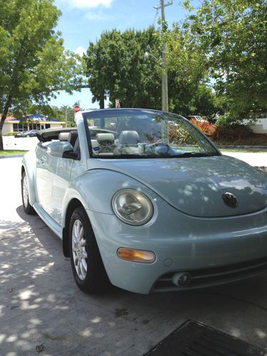 Vw new beetle 2005, low miles, leather, convertible, upgraded sound, bluetooth
