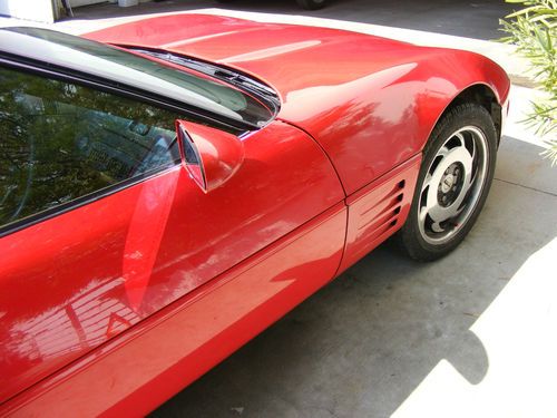 1991 chevrolet corvette base hatchback 2-door 5.7l red 2 tops one owner