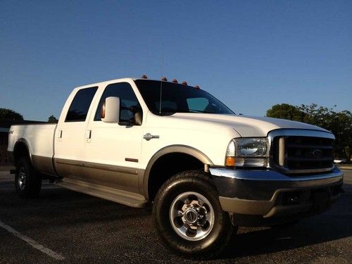 No reserve 2004 ford f350 super duty king ranch 4x4 crew cab great miles nice