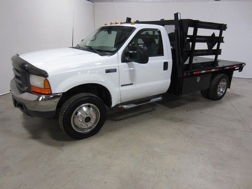01 ford f450 7.3 power stroke turbo diesel 6spd manual 10ft flat bed  colo owned