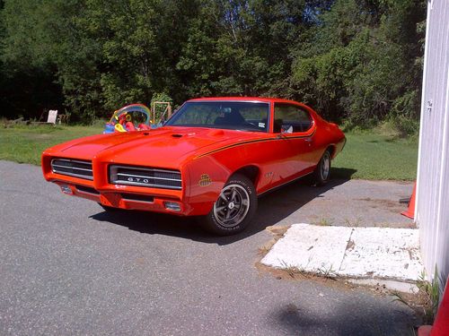 1969 pontiac gto judge clone, restored, 2 dr ht, orange, 400ci, 4spd man, a/c