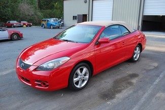 2007 solara sle convertible red/bge   water damage salvage title inop no reserve