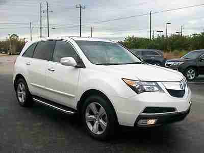 purchase used 2010 acura mdx technology pkg in aspen white pearl