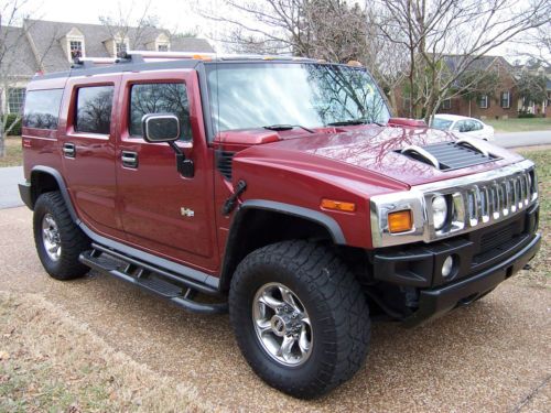 2004 hummer h2 awd suv..roof..heated leather..3rd row..dvd..bose..chrome whls!!