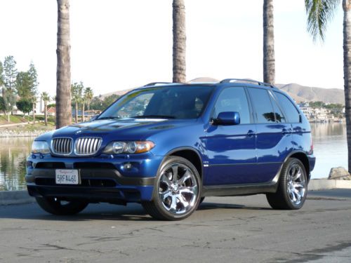 2005 bmw x5 4.8is -- rare lemans blue -- low miles! -- fully optioned