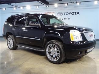 2012 gmc yukon denali black 22" chrome wheels nav dvd 2nd row buckets 3rd row