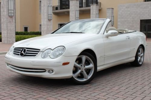 2005 mercedes benz clk cabriolet leather, htd seats, wood wheel, clean carfax