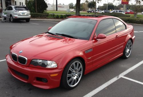 2003 bmw m3 e46 red 19&#034; wheels