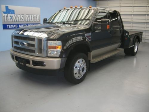 We finance!!!  2008 ford f-450 king ranch 4x4 diesel flat bed dually texas auto