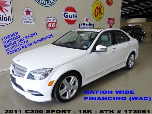 2011 c300 sport sedan,automatic,sunroof,leather,b/t,17in whls,18k.we finance!!