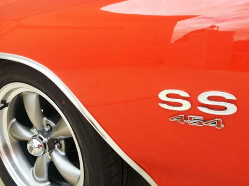 1971 chevelle ss 454, auto, buckets/console, hugger orange/white, rev wheels !