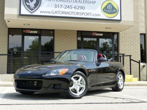 2001 honda s2000 1 ownr berlina black red leather 25,488 mi excellent condition!