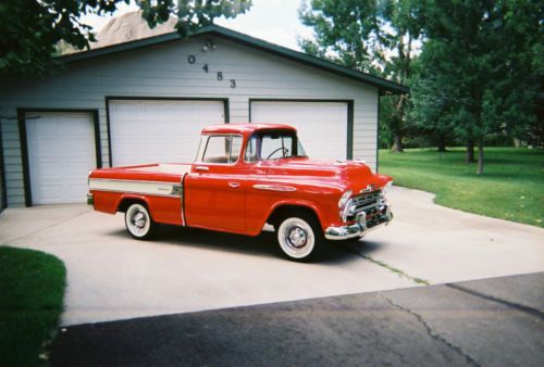1957 chevrolet cameo pickup, miles-1,277 since restoration model 3124 very rare!