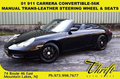 01 911 carrera convertible-56k-manual trans-leather steering wheel &amp; seats