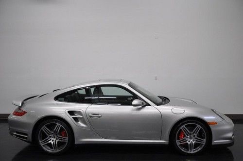 2008 porsche twin turbo coupe silver/stone grey 6 speed only 32,600 miles