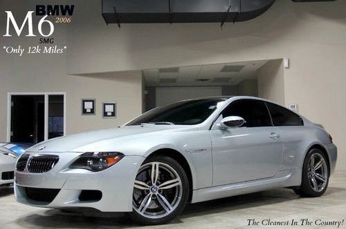 2006 bmw m6 coupe smg carbon fiber heads up silverstone only 12k miles rare!!