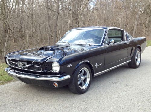 1965 mustang fastback super solid new deep black paint pony interior very nice