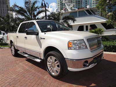 Florida diamond white lincoln lt crew cab 4x4 luxury truck sunroof heated seats
