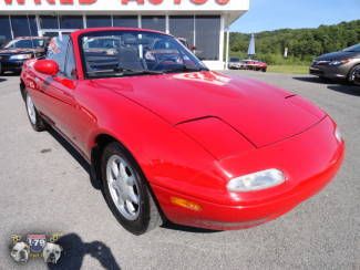 1992 red mazda mx-5 miata 5 speed convertible first generation no reserve nr