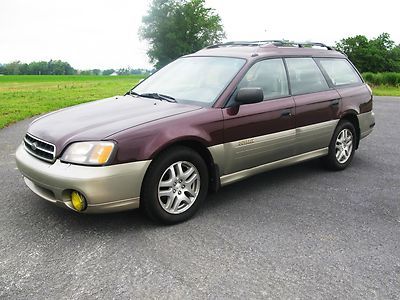 01 outback legacy 00 all wheel drive 99 awd non smoker no reserve high miles 98