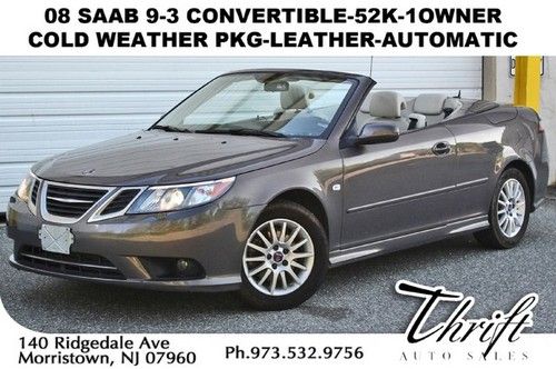 08 saab 9-3 convertible-52k-1owner-cold weather pkg-leather-automatic