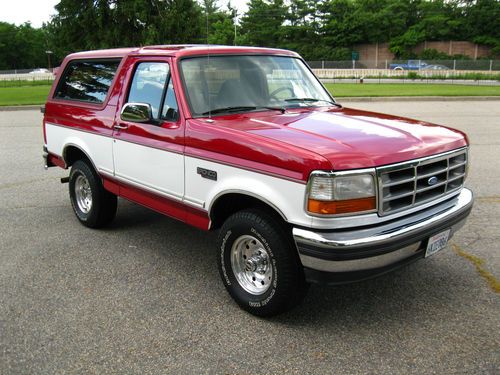 1995 ford bronco 129k act. miles. orig paint! western truck! 5.8 liter v8 mint