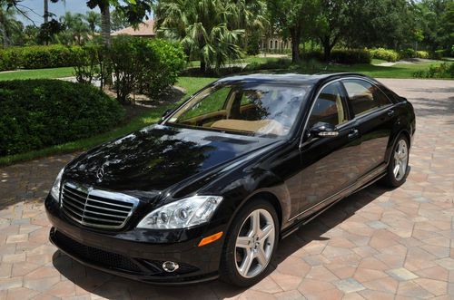 2008 mercedes s550 18,432 miles!! black w/savannah/cashmere, amg sport package