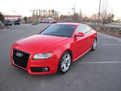 2009 audi a5 s-line 6 speed all wheel drive coupe, red, warranty, gorgeous !