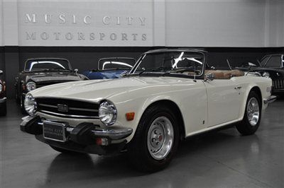 Excellent driving rustfree tr6 roadster white/tan