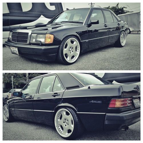 1993 mercedes benz 190e 2.6 sportline 1 of 700 made! black &amp; red recaro interior