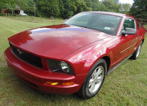 2007 ford mustang premium coupe 2dr redfire v6 auto leather seats power fast nr