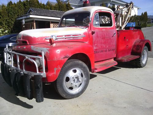 1952 ford f4 holmes 460 wrecker tow truck survivor orig paint 312 y block