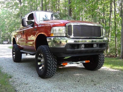 2001 ford f-250 lifted super duty xlt extended cab pickup 4-door 7.3l