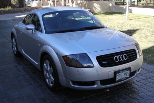 Well maintained silver 2000 audi tt quattro coupe 2-door 1.8l black leather seat