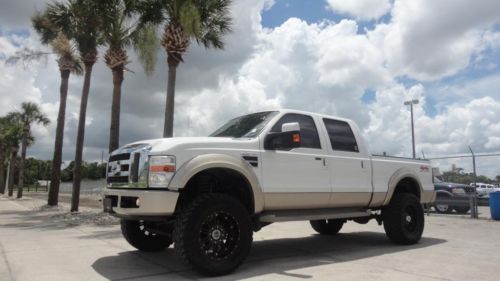 2008 ford f-250 sd lifted 4x4 king ranch crew cab pkup no reserve clean carfax