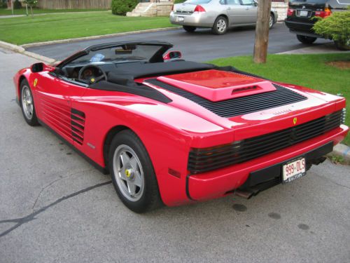 1988 ferrari testarossa spider, power top convertible, $48,000 conversion