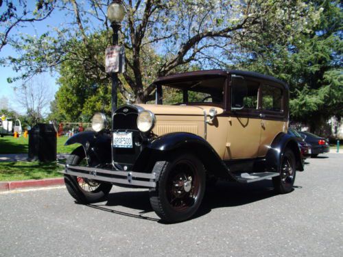 1931 ford model a tudor sedan. frame off restoration. n california car. awesome!