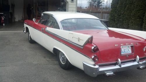 1957 dodge custom royal  hardtop ----red n white