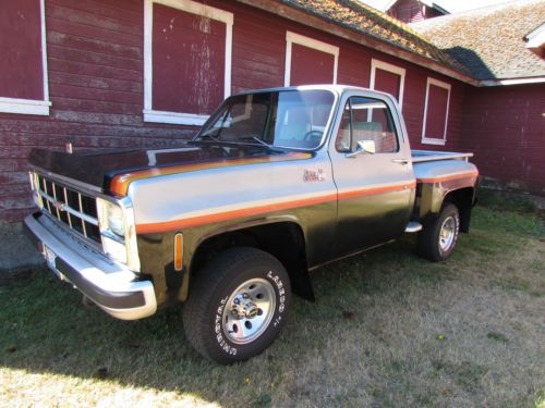 1980 gmc street coupe special edition 4x4 short box stepside 350 tach bucket